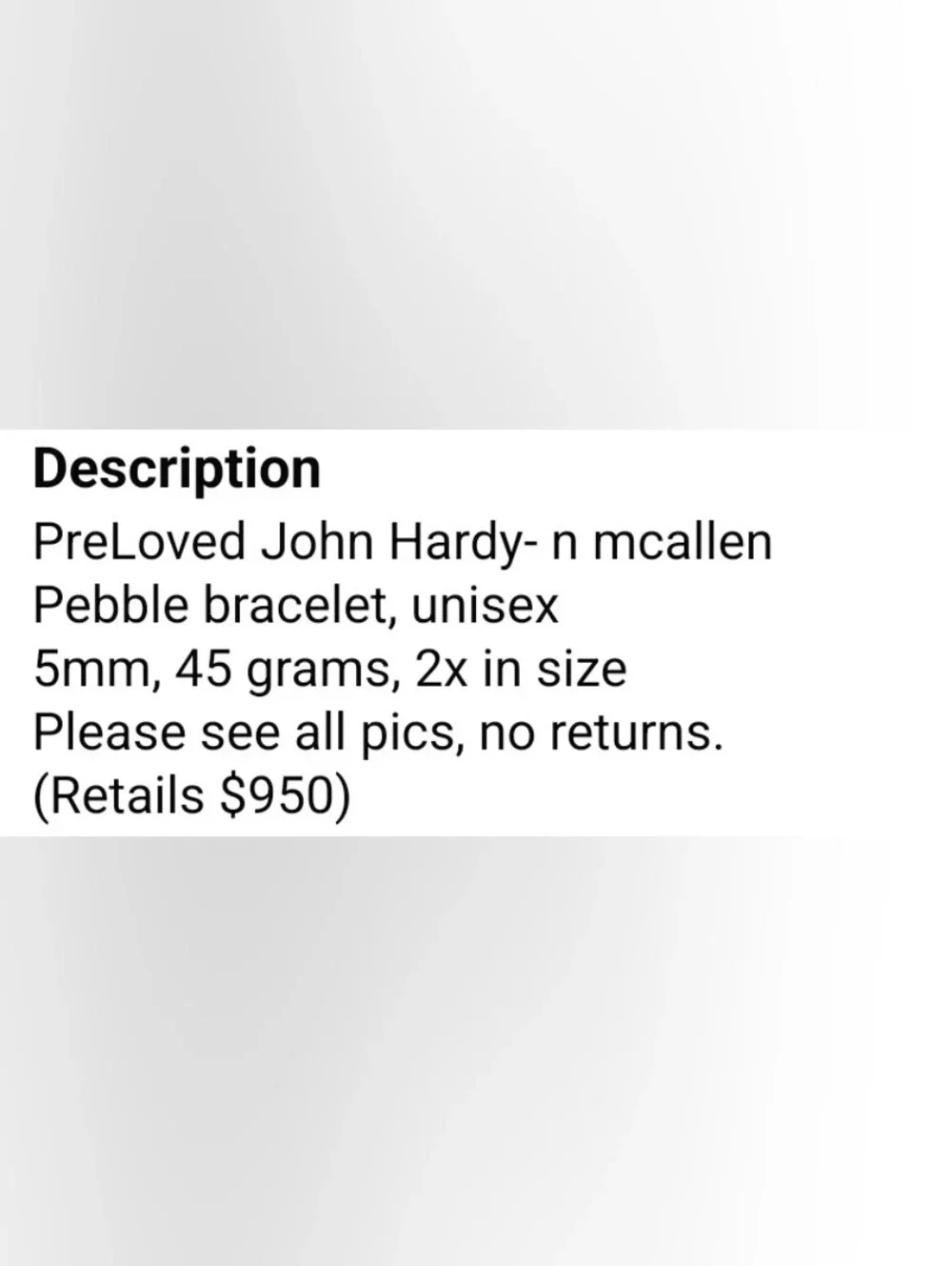 John Hardy Pebble Bracelet